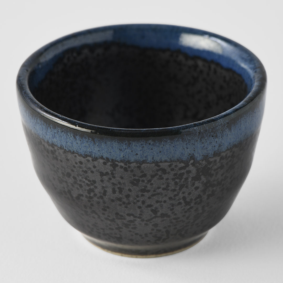 Sake Cup 40ml Black&Blue Drip Glaze