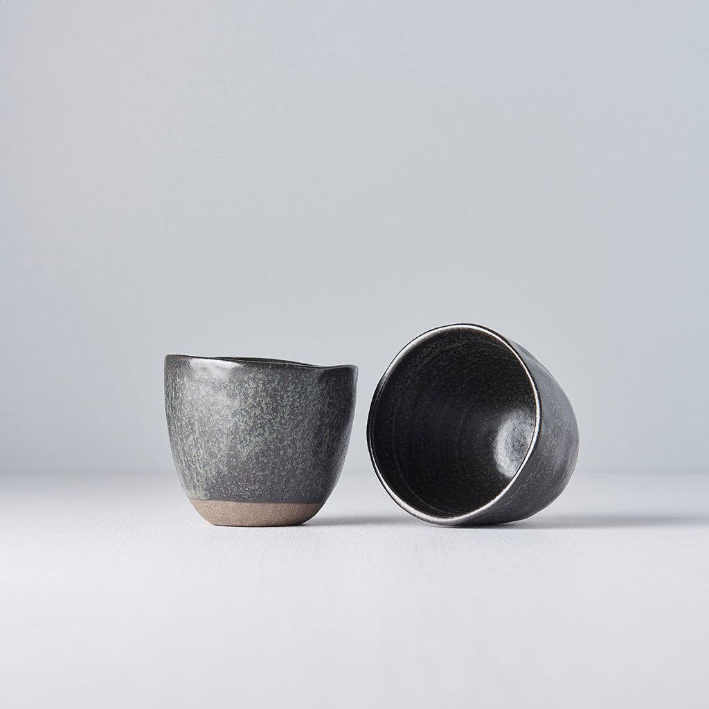 Lopsided Mug 200ml Black and Bisque Glaze