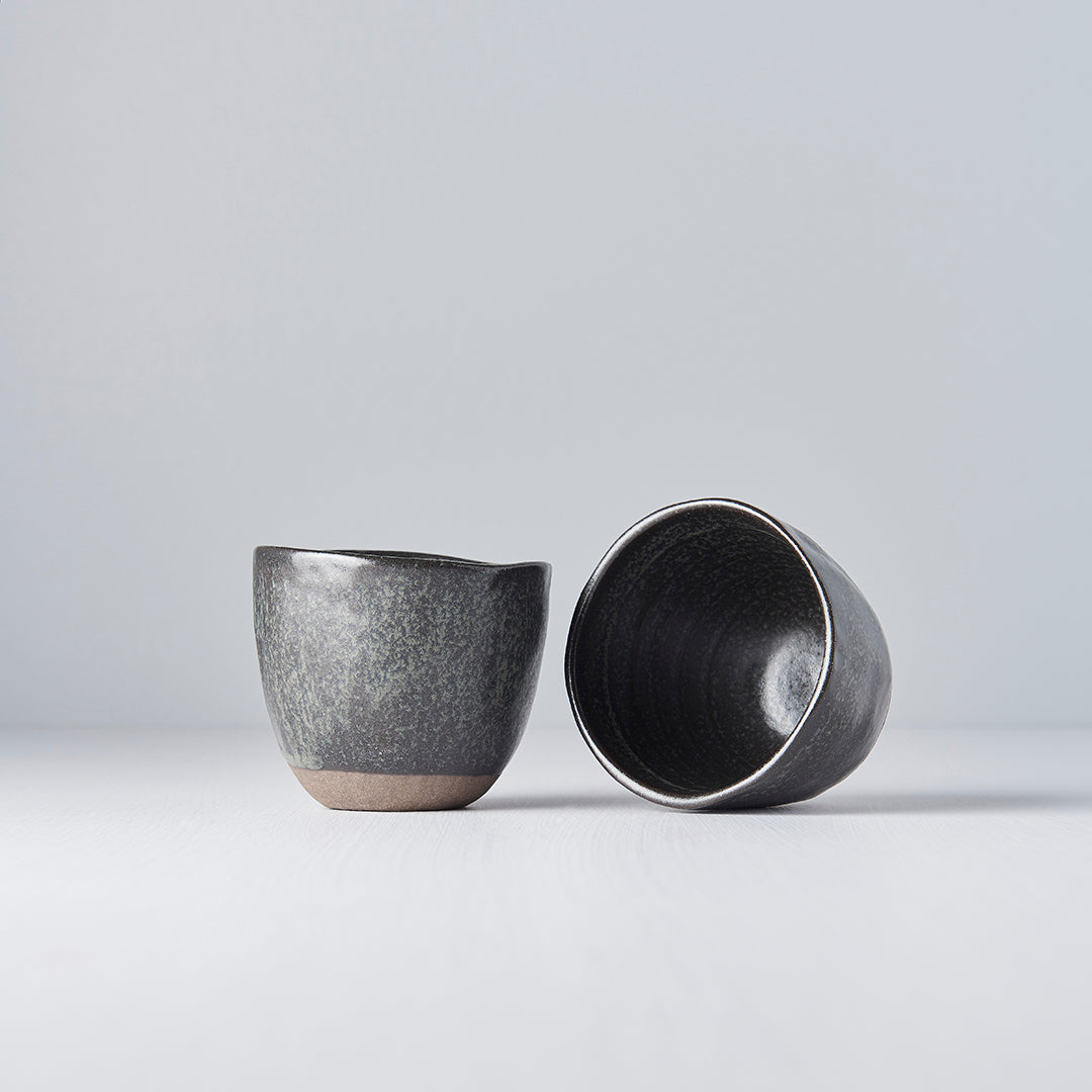 Lopsided Mug 200ml Black and Bisque Glaze