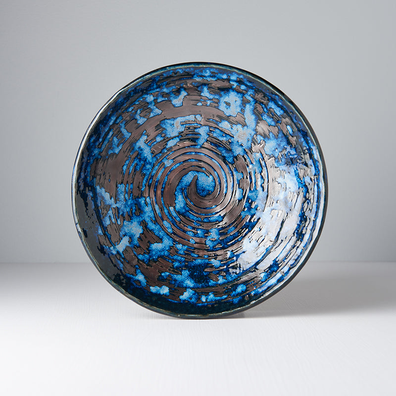 Pasta Bowl 24cm Copper Swirl Glaze