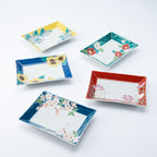 Seasonal Flowers Rectangle Side Plate