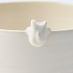 Sakura and Peeking Cat Matcha Bowl