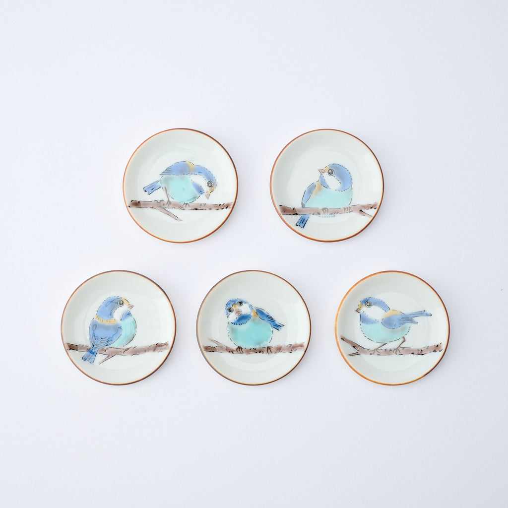 Yamagara Bird Round Chopstick Rest Set