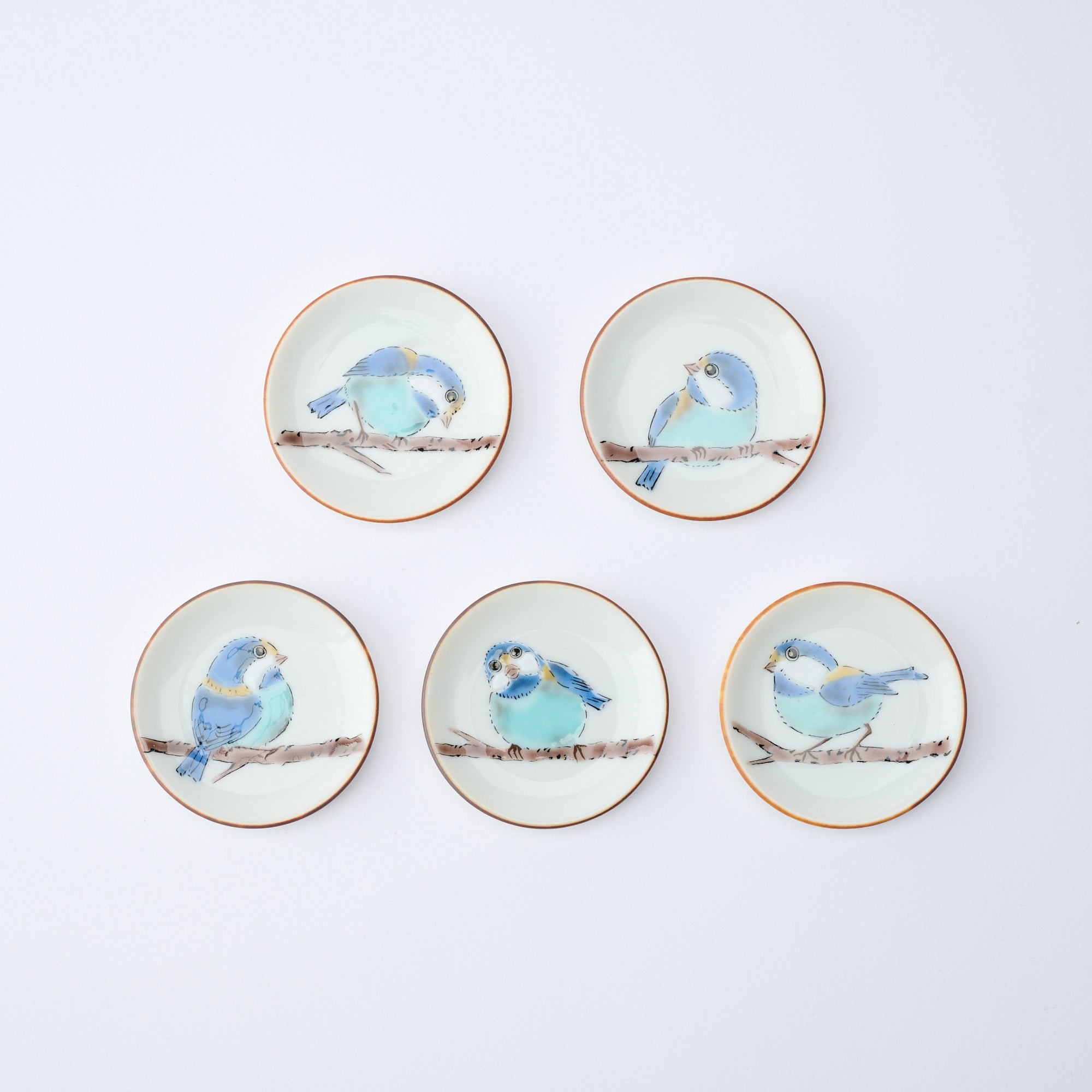 Yamagara Bird Round Chopstick Rest Set