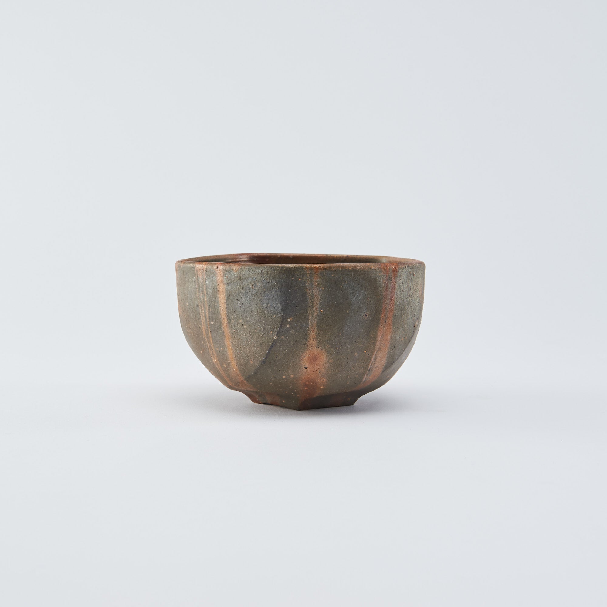 Shimmering Stripe Five-Sided Matcha Bowl