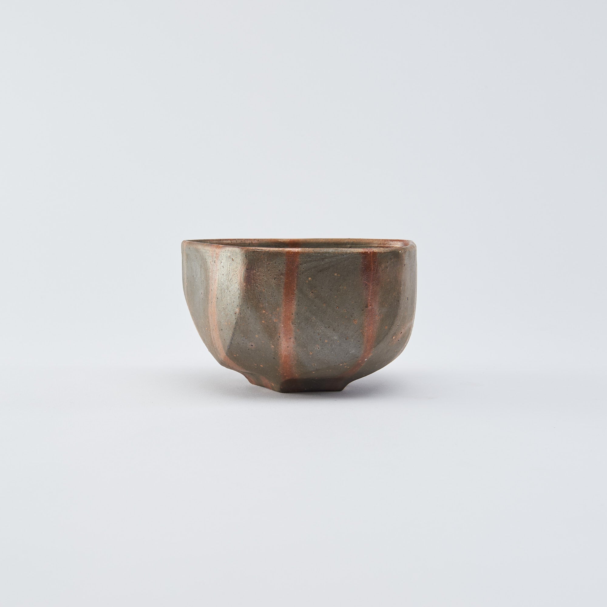 Shimmering Stripe Five-Sided Matcha Bowl