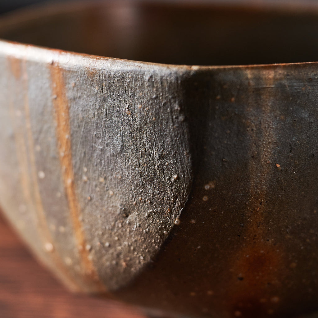 Shimmering Stripe Five-Sided Matcha Bowl
