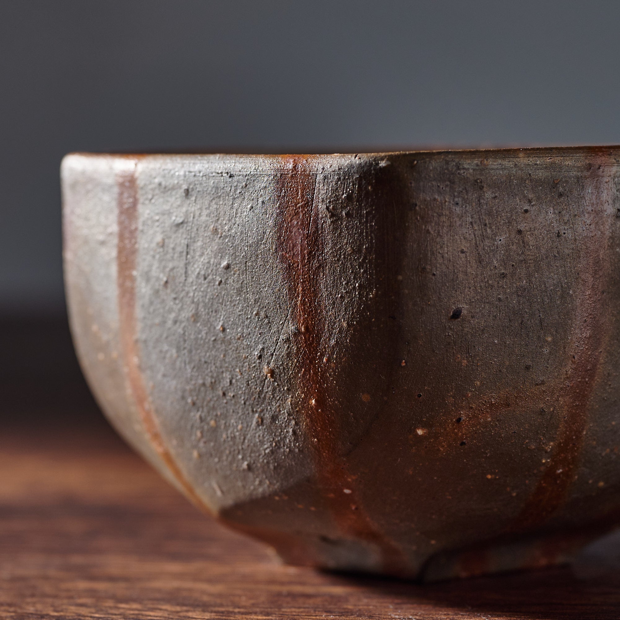 Shimmering Stripe Five-Sided Matcha Bowl