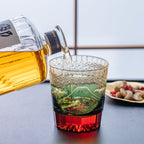 Hokusai Mt. Fuji Edo Kiriko Whiskey Glass