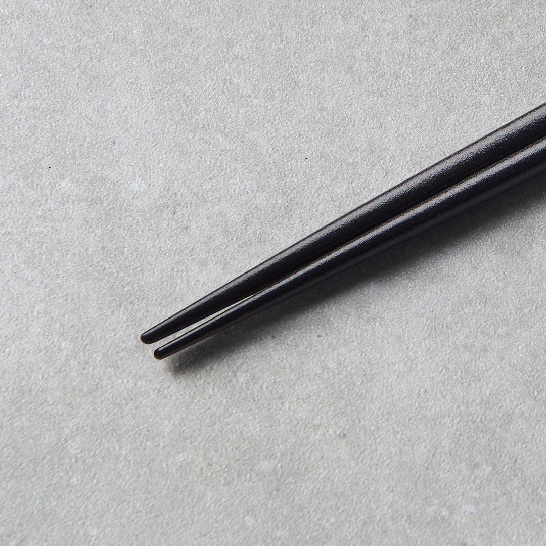 Chopsticks Lacquered Black Natural Wood
