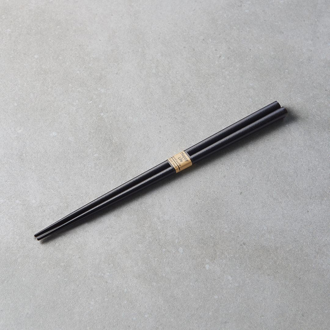 Chopsticks Lacquered Black Natural Wood
