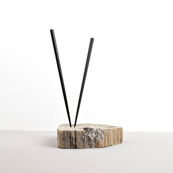 Chopsticks Lacquered Black Natural Wood