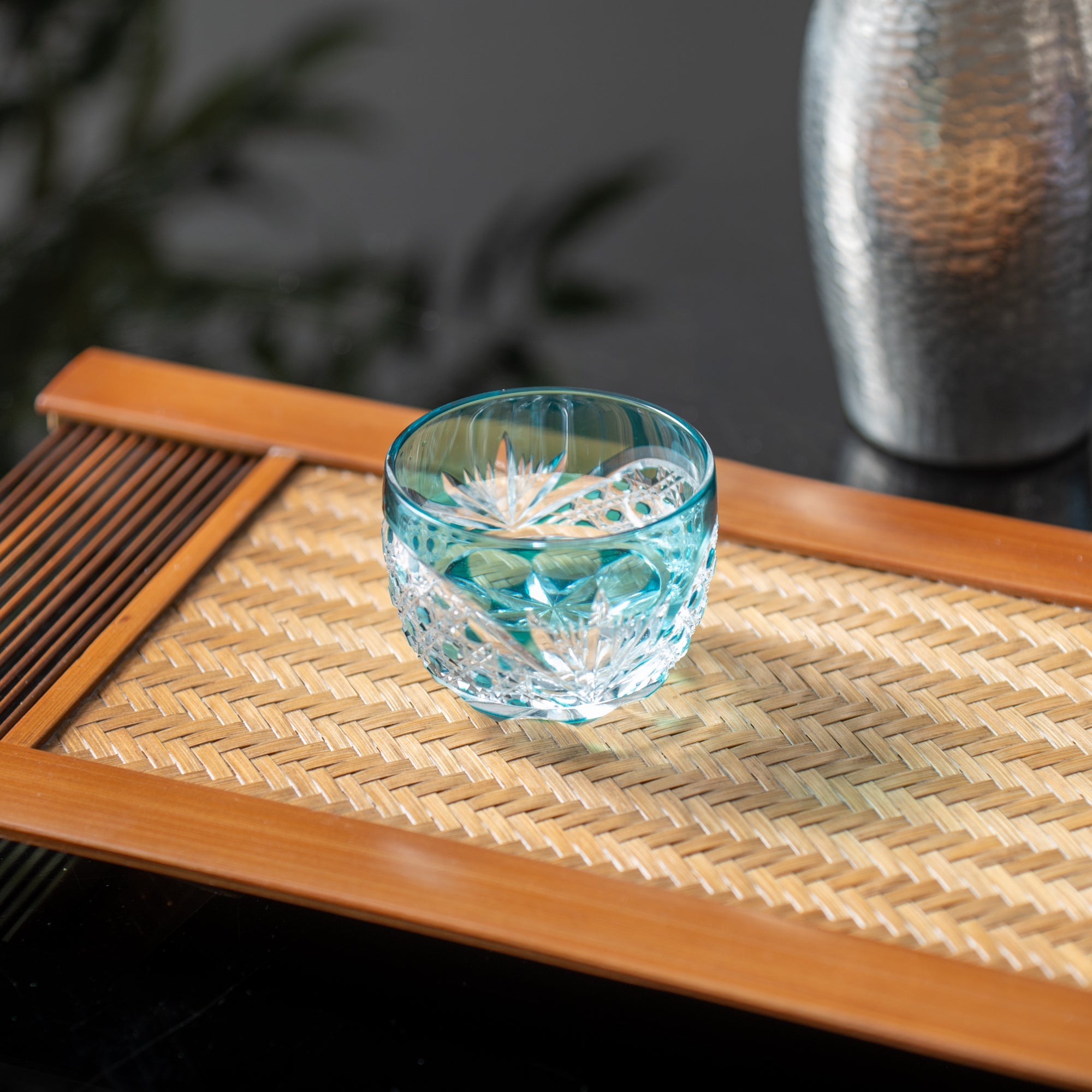 Emerald Crystal Guinomi Sake Cup