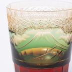 Hokusai Mt. Fuji Edo Kiriko Whiskey Glass