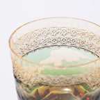 Hokusai Mt. Fuji Edo Kiriko Whiskey Glass