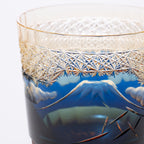 Hokusai Mt. Fuji Edo Kiriko Whiskey Glass