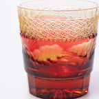Hokusai Mt. Fuji Edo Kiriko Whiskey Glass