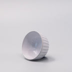 Tea Cup Ridged 150ml Speckled White