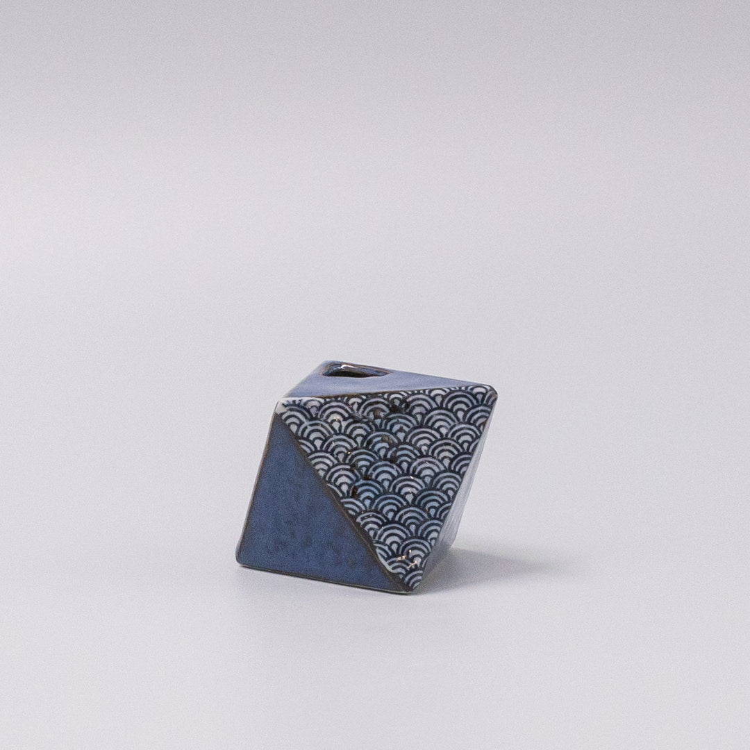 Vase Triangular Indigo Wave 130ml