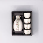 Sake Set for Four 330ml White Abacus Glaze
