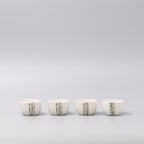 Sake Set for Four 330ml White Abacus Glaze