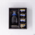Sake Set for Four 330ml Black Blue Glaze