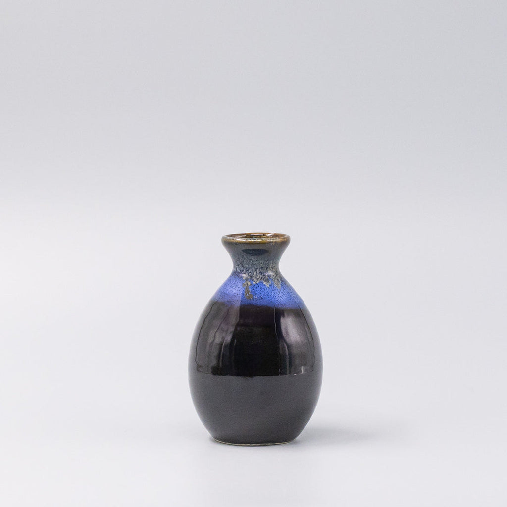 Sake Set for Four 330ml Black Blue Glaze