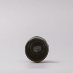 Sake Cup Moss Black Glaze