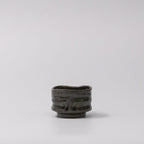 Sake Cup Moss Black Glaze
