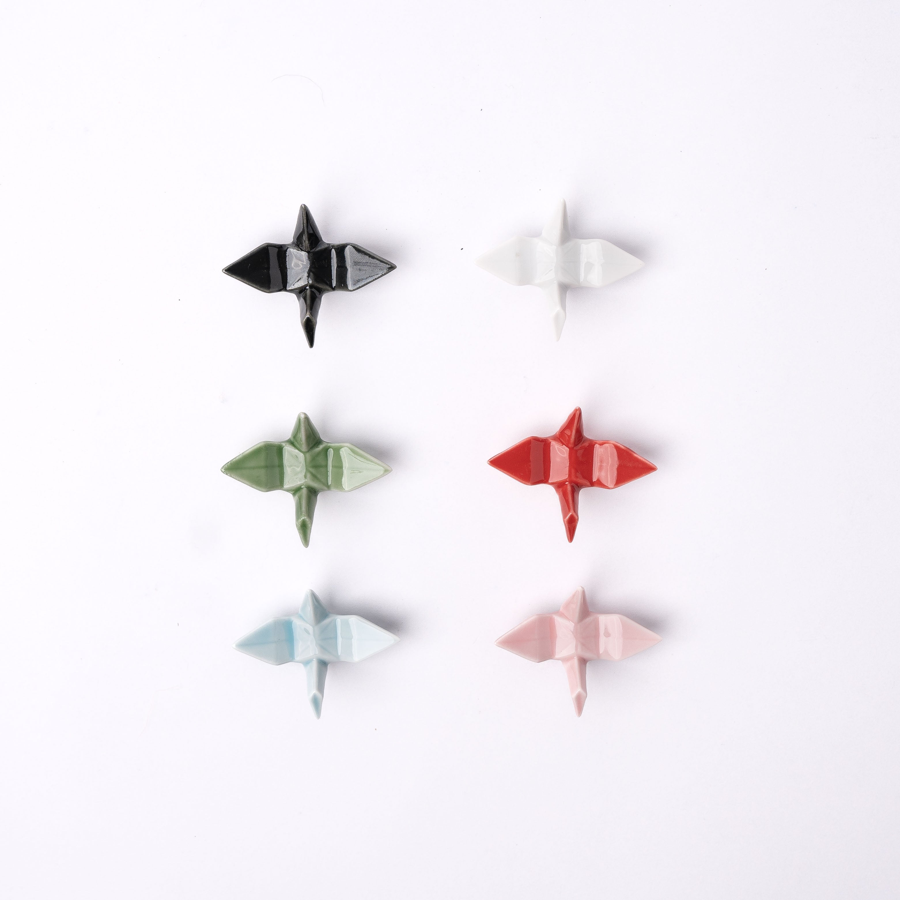 Chopstick Rest Origami Crane Black