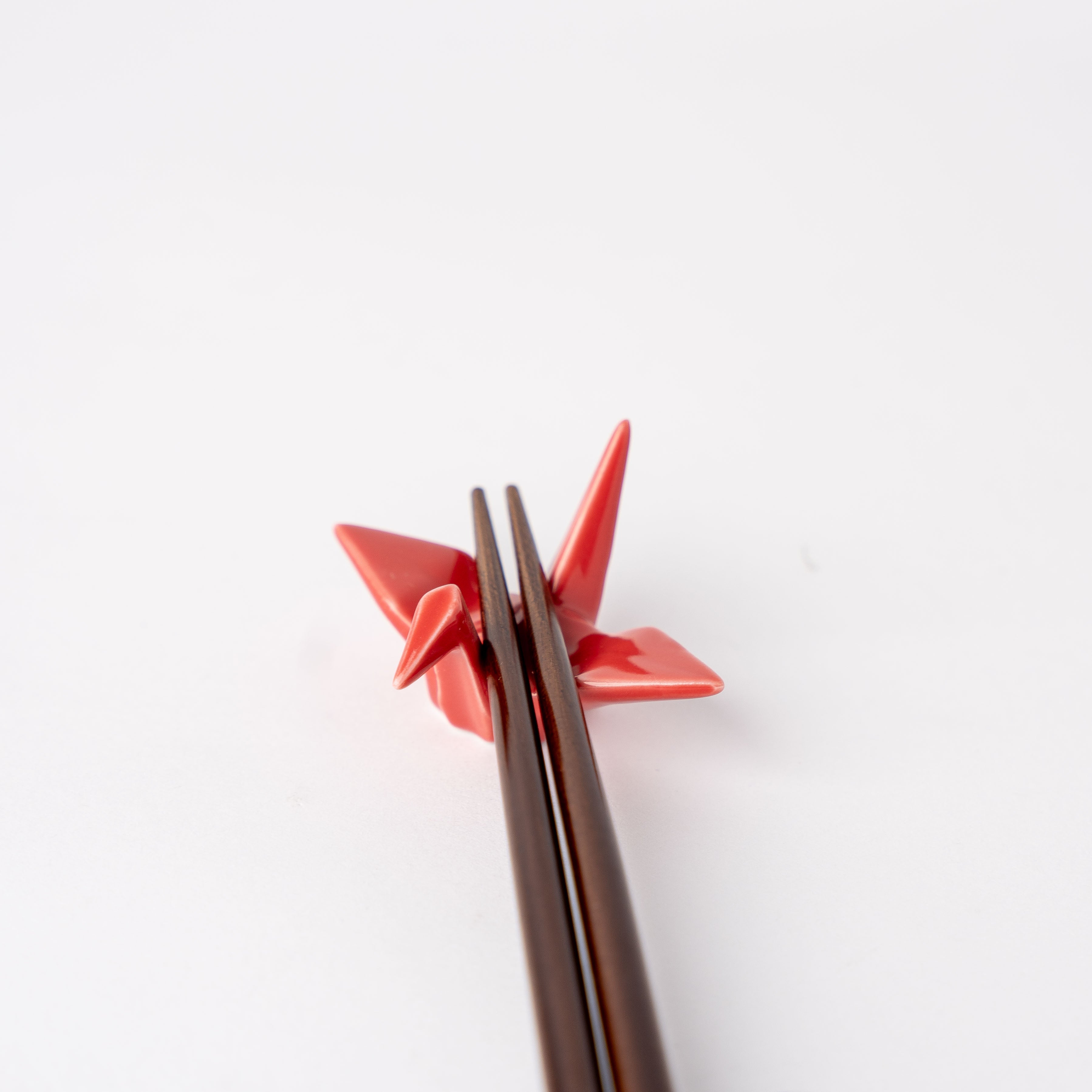 Chopstick Rest Origami Crane Red