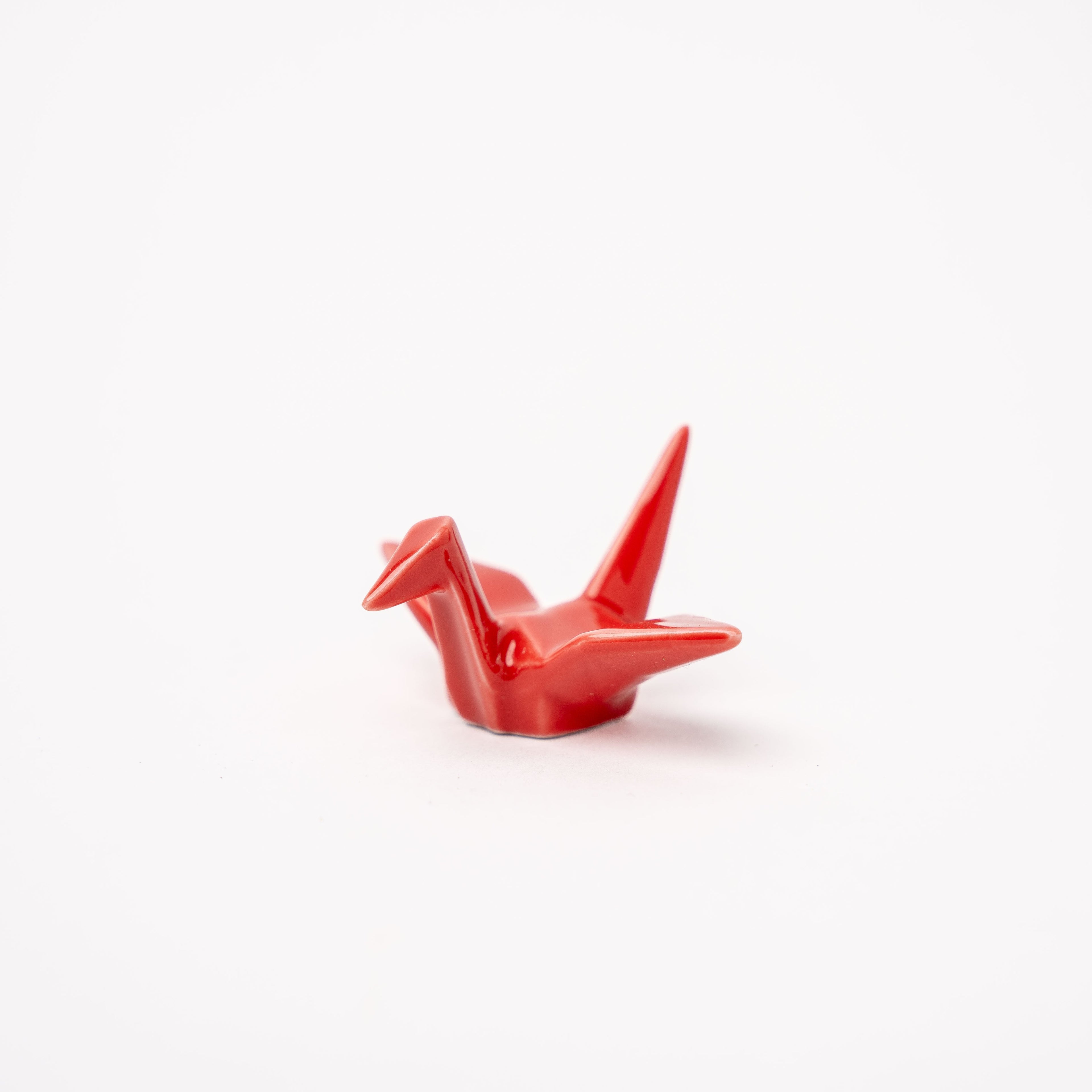 Chopstick Rest Origami Crane Red