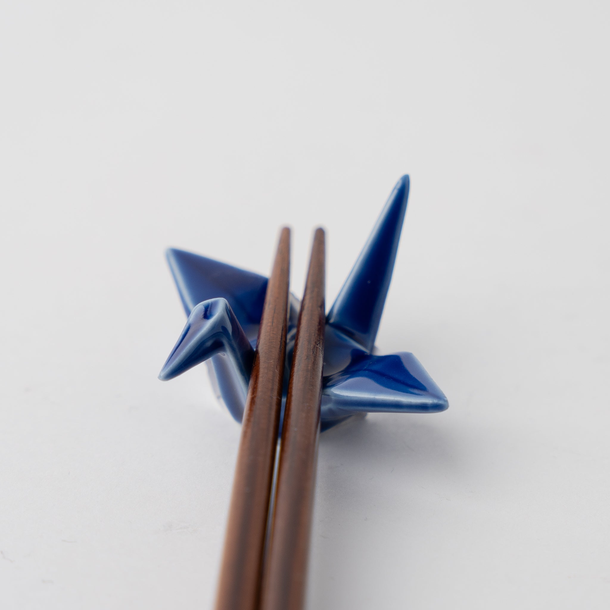 Chopstick Rest Origami Crane Indigo Blue