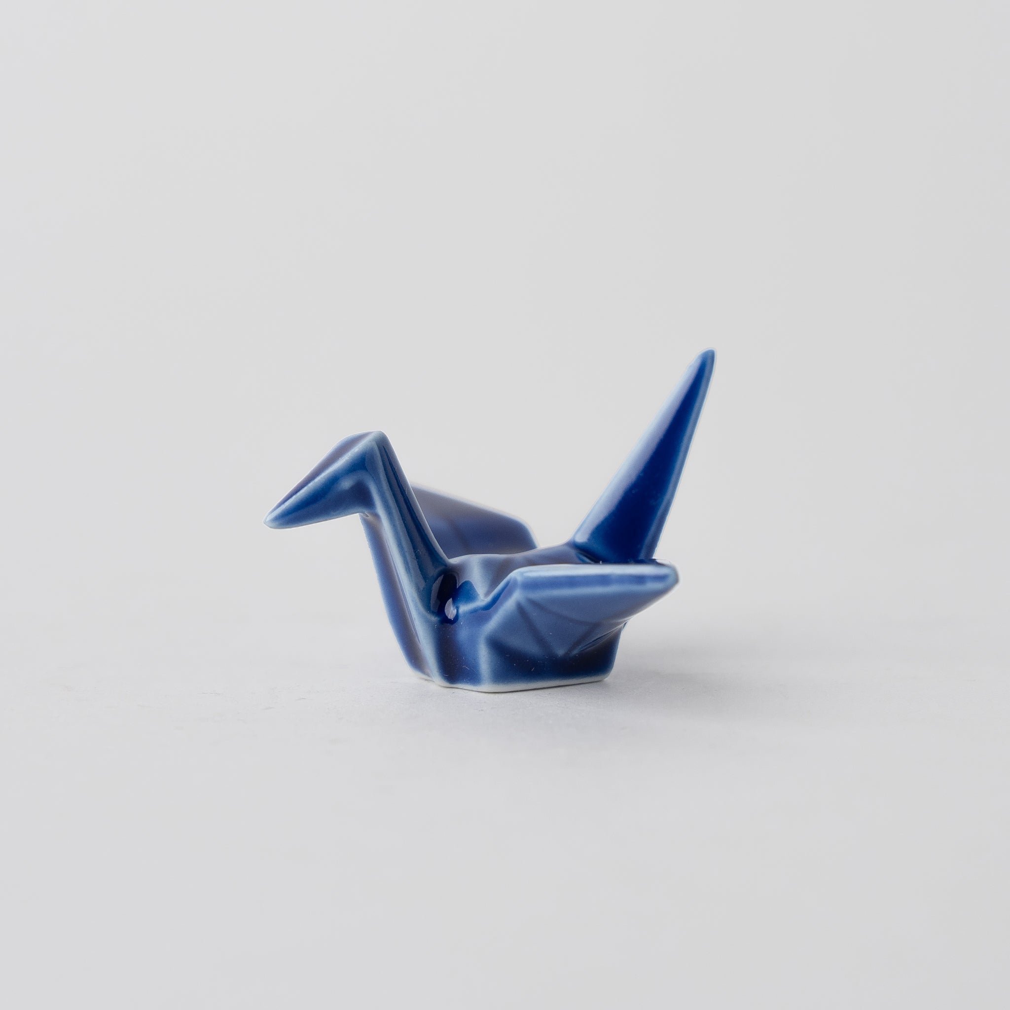 Chopstick Rest Origami Crane Indigo Blue