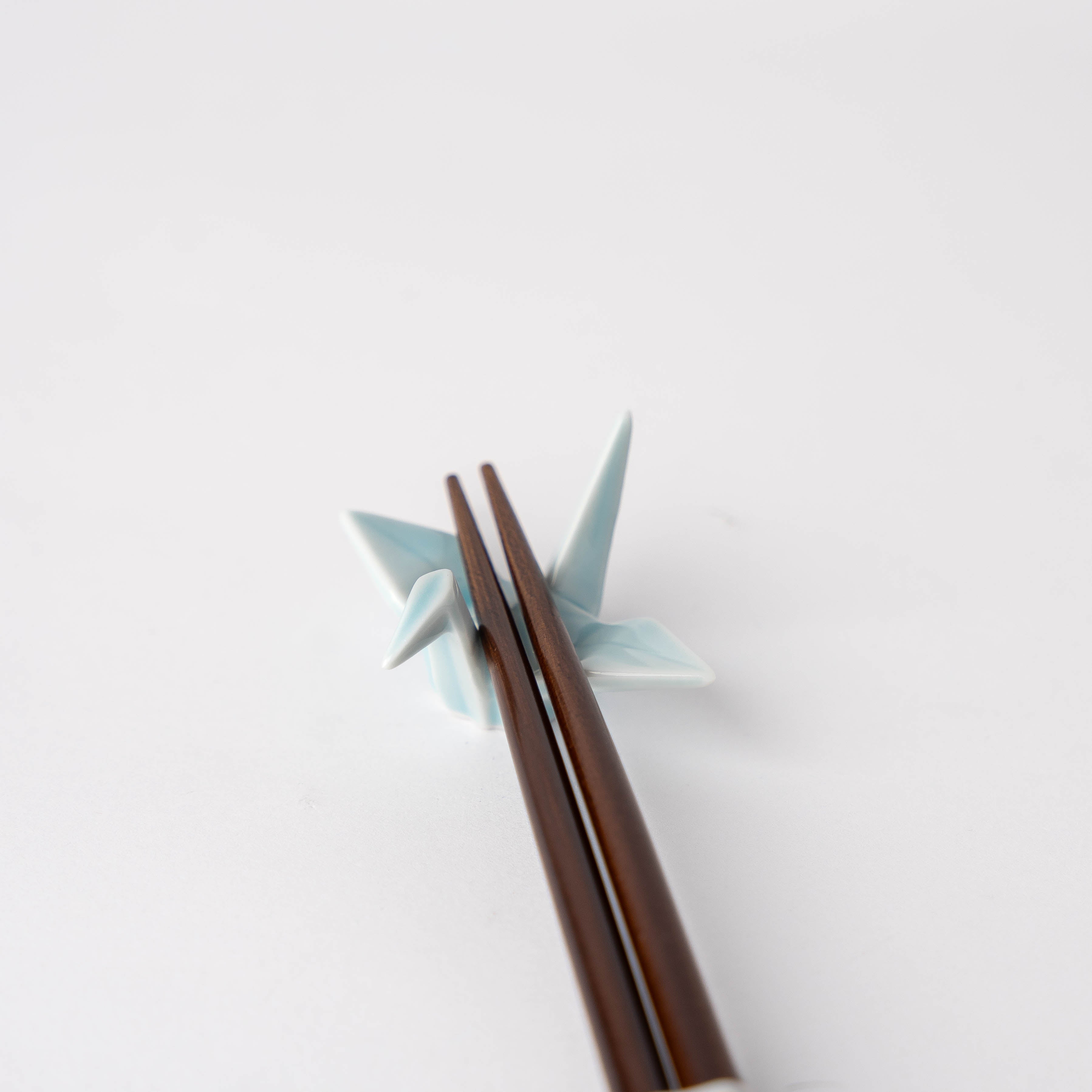 Chopstick Rest Origami Crane Light Blue