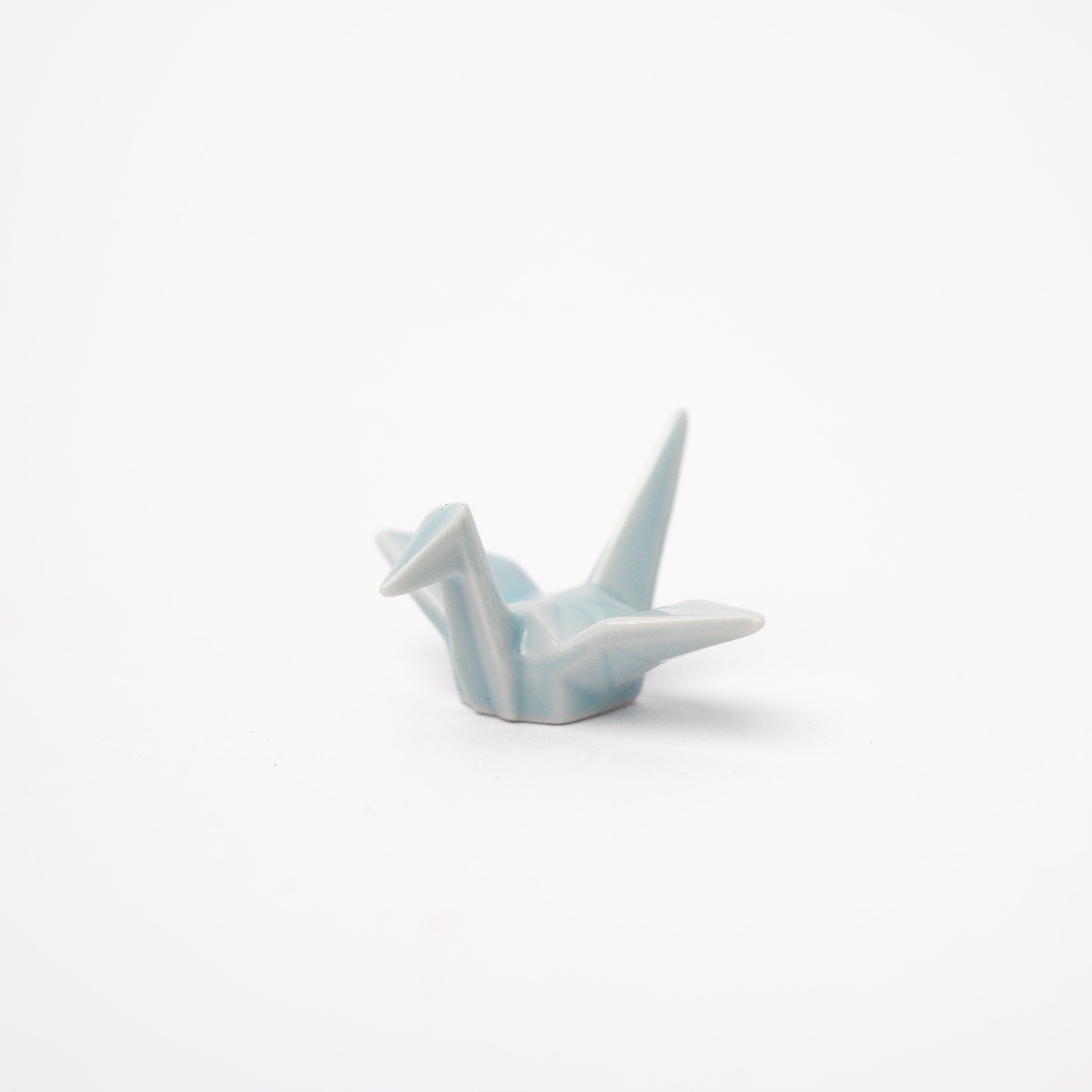 Chopstick Rest Origami Crane Light Blue