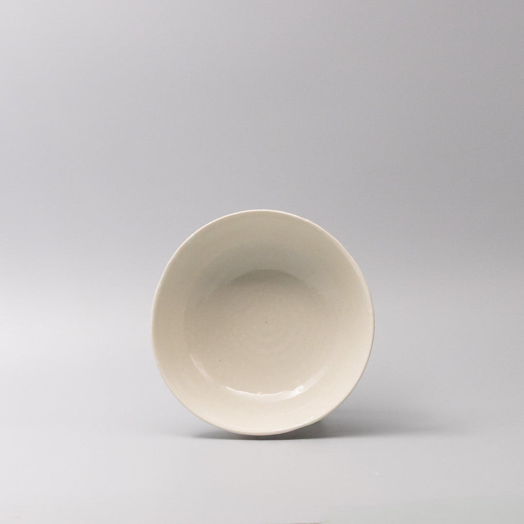 Bowl Organic Shape 17cm Kanso Soft White Glaze