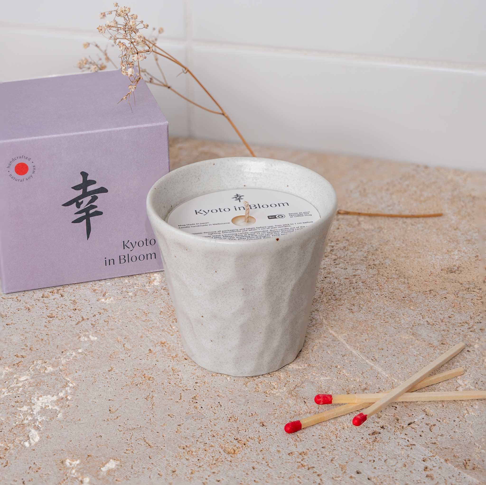Candle Herbal Mint White Ceramic 180g