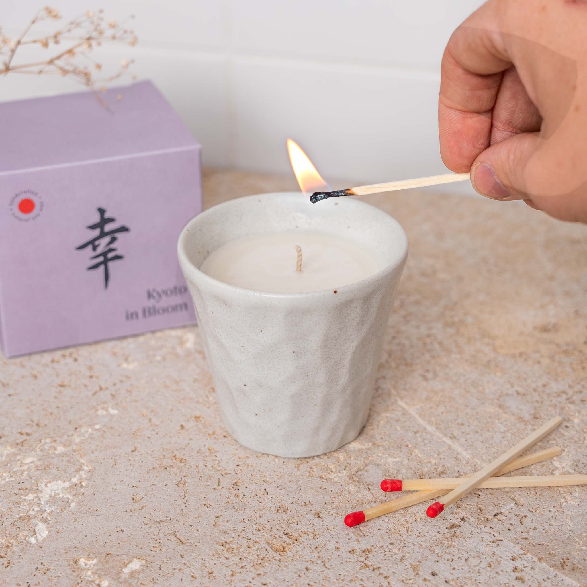 Candle Herbal Mint White Ceramic 180g