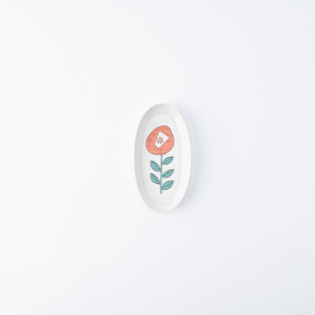 Single Bloom Oval Side Plate