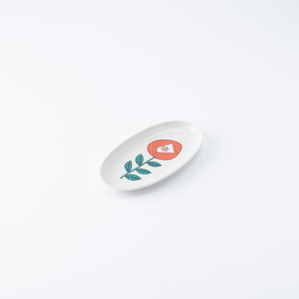 Single Bloom Oval Side Plate