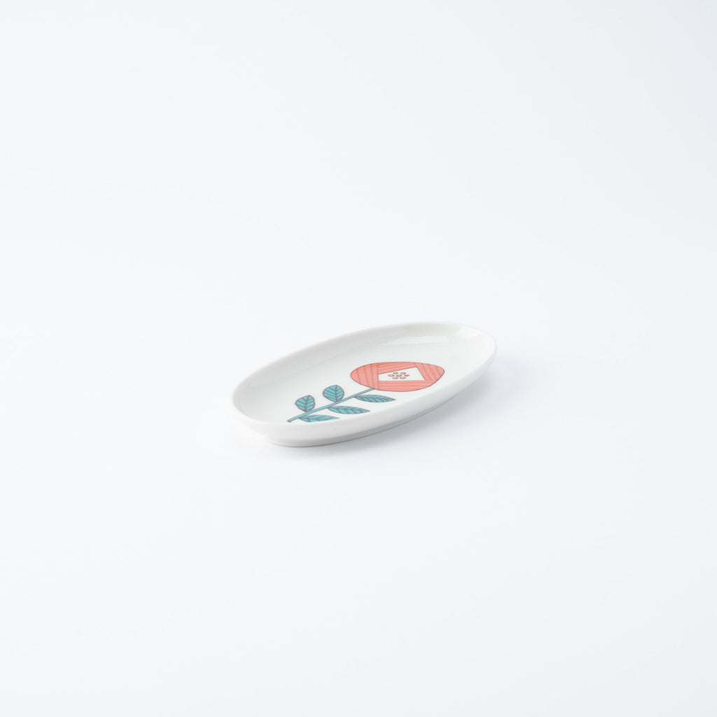 Single Bloom Oval Side Plate