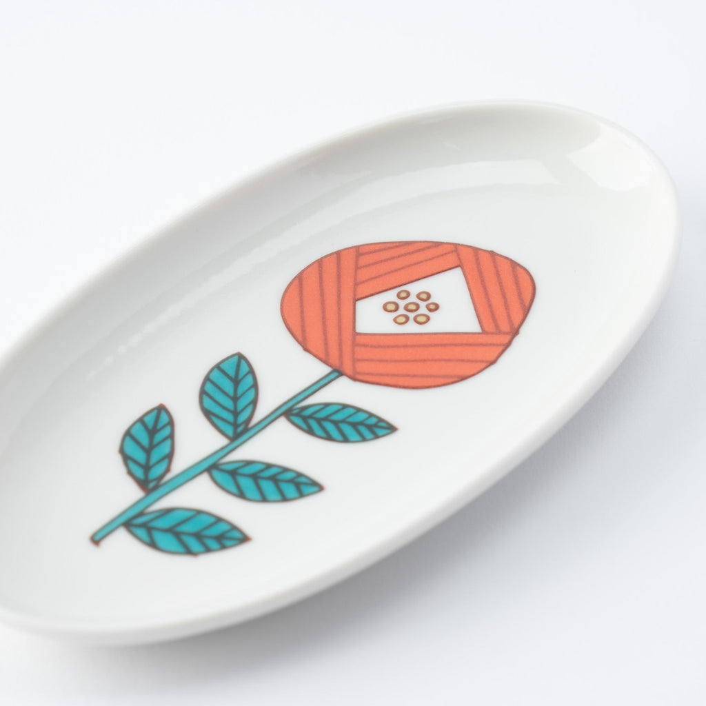 Single Bloom Oval Side Plate