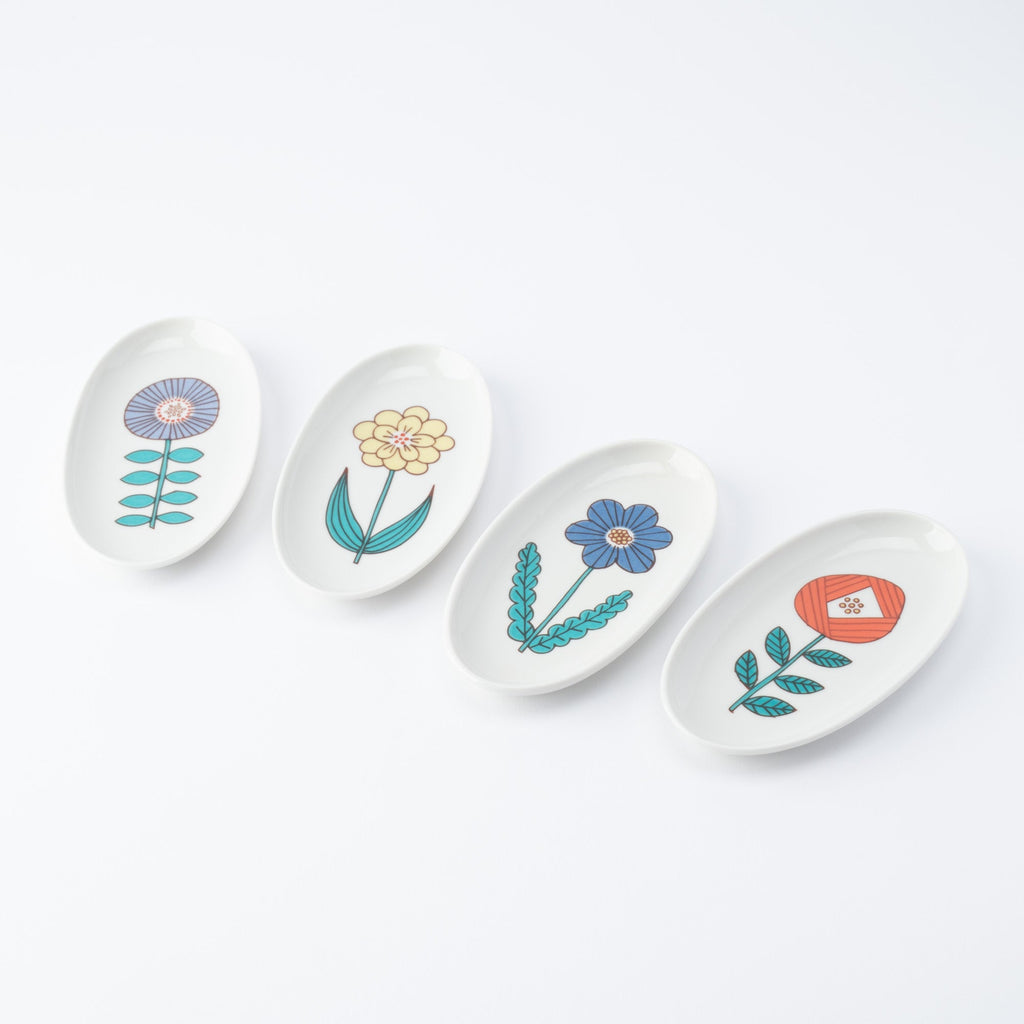 Single Bloom Oval Side Plate