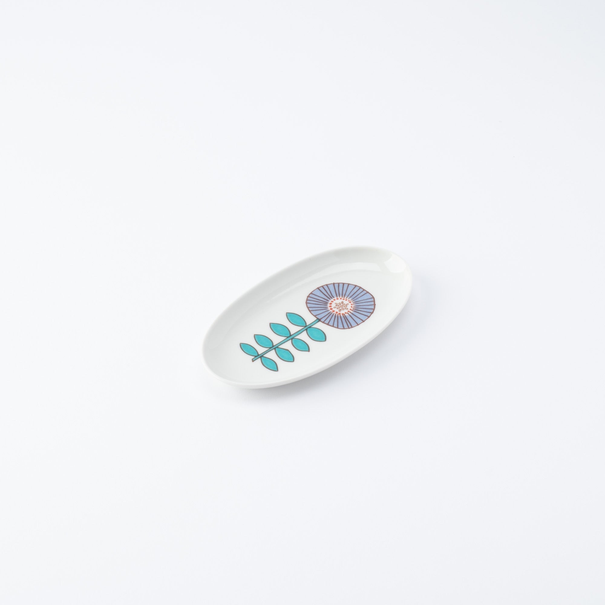 Single Bloom Oval Side Plate