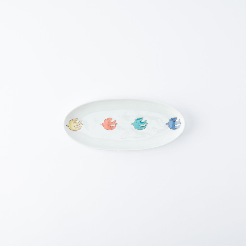 Playful Pattern Oval Side Plate