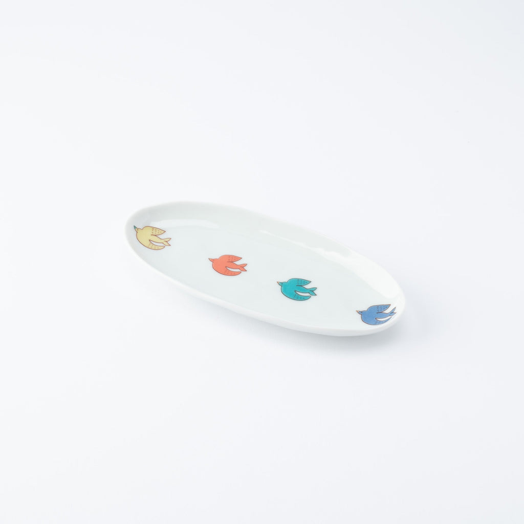 Playful Pattern Oval Side Plate