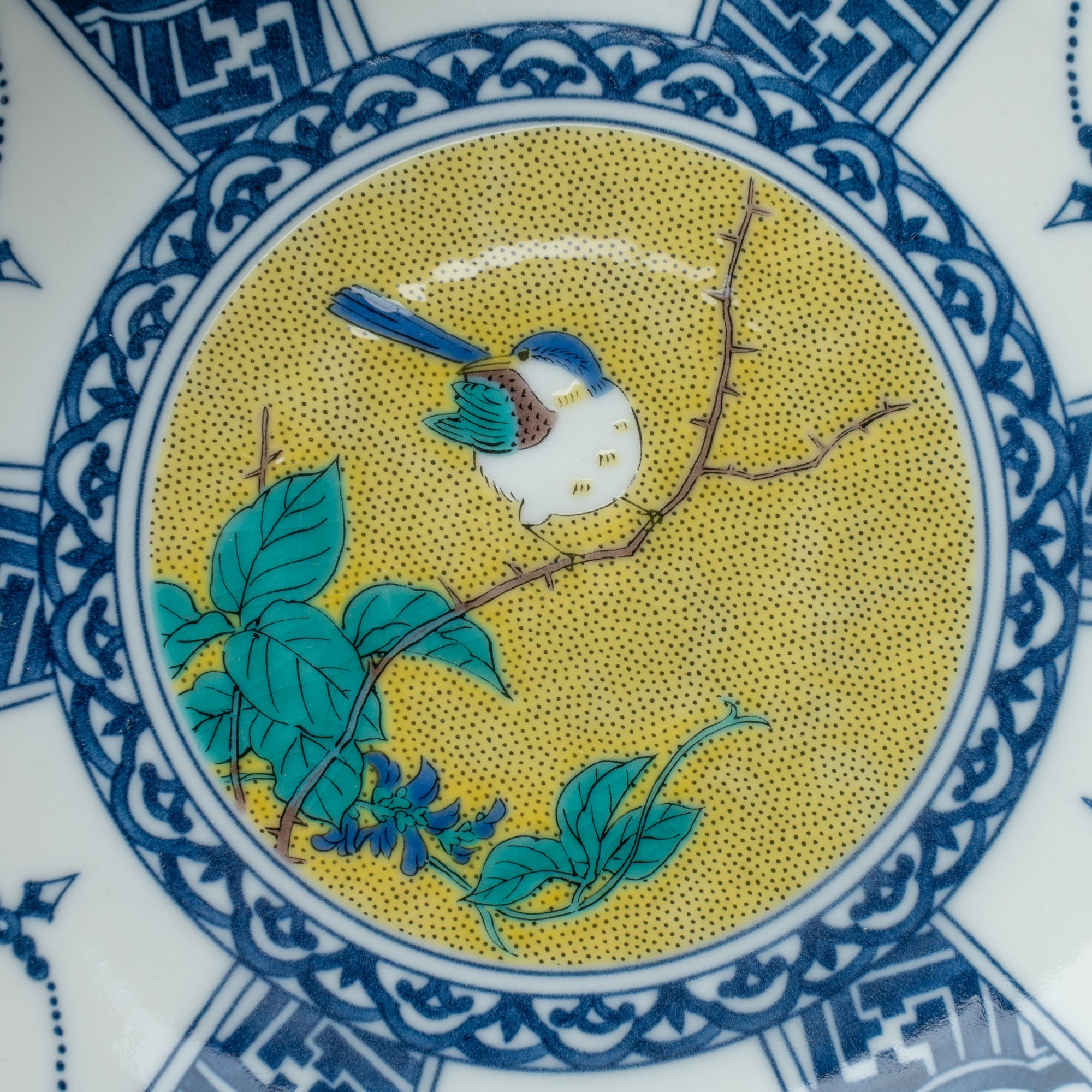 Blue and White Yoraku Dinner Plate