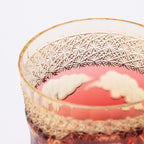 Hokusai Mt. Fuji Edo Kiriko Whiskey Glass