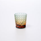 Green Amber Waves Whiskey Glass
